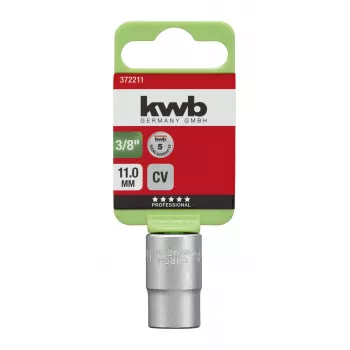 kwb 372211 hylsyavain 11 mm 3/8 tuuman vääntö, kromi-vanadiiniteräs, 6-kulmainen