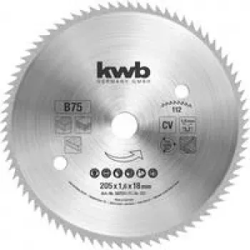KWB 587511 pyörösahanterä 205 mm x 18 mm reikä, 40 hammasta, TCT, puulle
