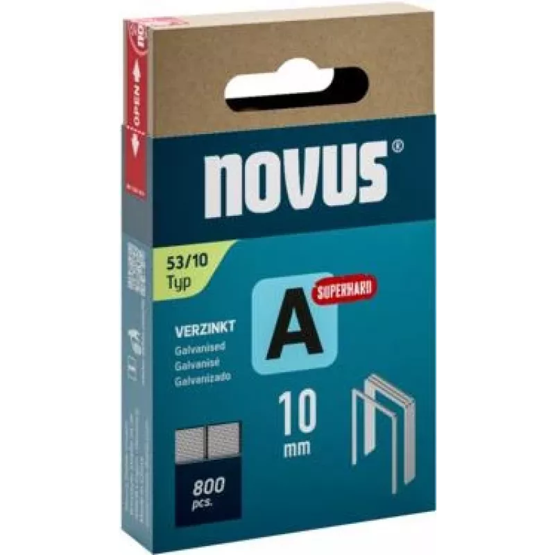 Novus Type 53 hienolankaniitit A 10 mm superkova sinkitty teräs 800 kpl 042-0778
