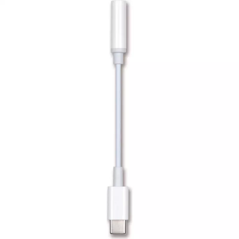2GO 797008 USB-C - 3,5 mm äänisovitinkaapeli, 0,1 m, valkoinen
