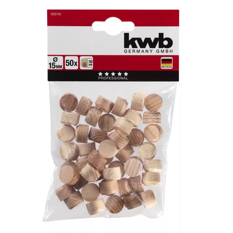 kwb kartiokiinnikkeet 15 mm, valkoinen, 50 kpl 032115
