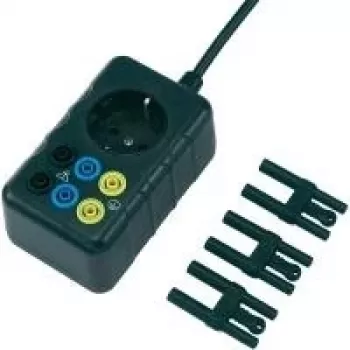 Voltcraft verkkomittaussovitin, Schuko-pistoke 4 mm turvahylsyihin, kosketussuojattu