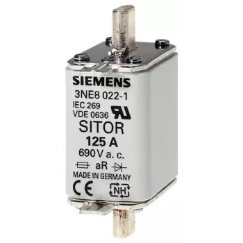 Siemens NH-sulake 160 A, koko 00, gG, 500 V AC/250 V DC, veitsikoskettimet, etuindikaattori 3NE8 024-1