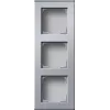 Gira E2 alumiini 3-osainen peitekehys, matta, System 55 136326