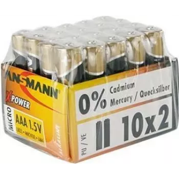 ANSMANN X-POWER Micro AAA alkaliparistot 1,5 V - 20 kpl:n pakkaus 5015671
