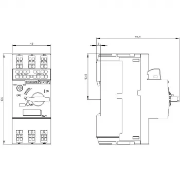 SIEMENS SIRIUS 3RV2011-1HA25 moottorinsuojakytkin, 5,5-8 A, 3-napainen, ruuviliittimet