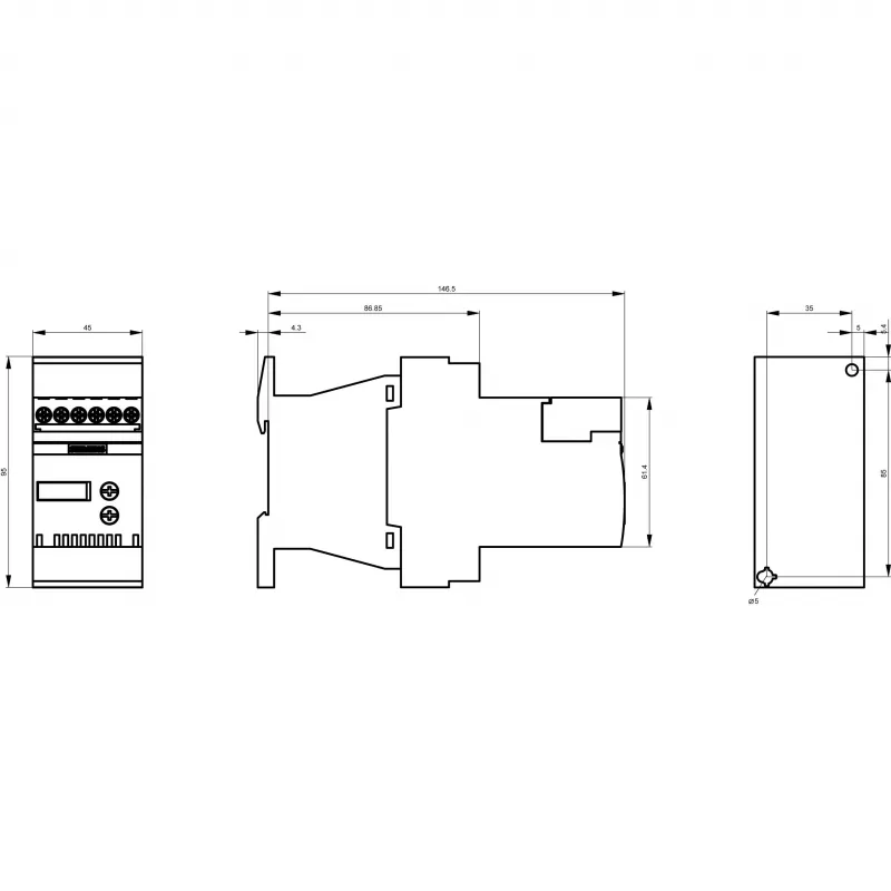 Siemens SIRIUS 3RW3017-1BB04 pehmokäynnistin, S00, 17 A, 200-480 V AC, 24 V AC/DC ohjaus