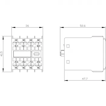 SIEMENS apukytkinlohko 40E SB10E S00 3RH2911-2G (3RH29112GA04)