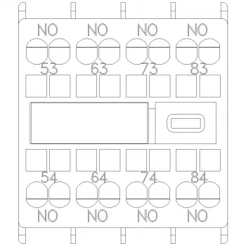 Siemens apukytkinlohko 3RH2911-2XA40-0MA0, 4-napainen, 2NO+2NC