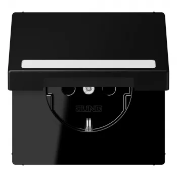 JUNG LS 1520 BFNAKL SWM Schuko-pistorasia tyyppi F musta