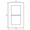JUNG LSP 982 GLAS lasikehys 2-osainen, LS PLUS, 115 x 186 x 11 mm