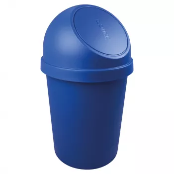 helit pyöreä jäteastia heilurikannella, 45 litraa, sininen, polypropeeni, Ø400 mm x H700 mm (H2401334)