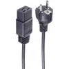 SHIVERPEAKS Basic virtakaapeli Schuko - IEC C19, 3 m, 16 A, musta BS60015-S