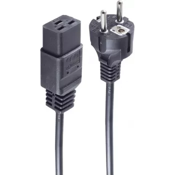 SHIVERPEAKS Basic virtakaapeli Schuko - IEC C19, 3 m, 16 A, musta BS60015-S