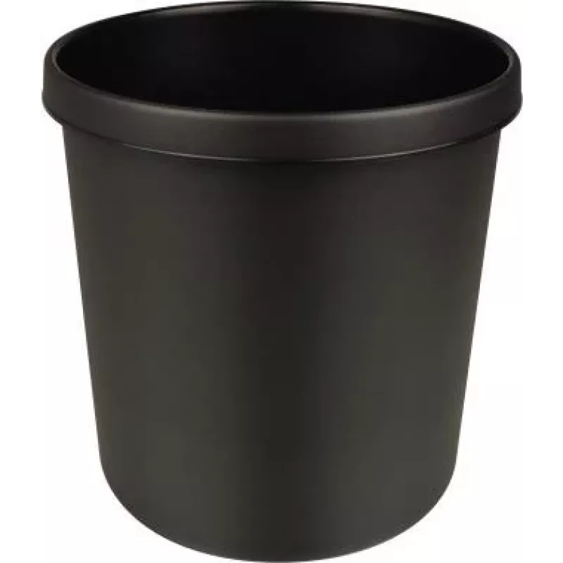 HELIT H6106495 paloa hidastava pyöreä jäteastia, 18 L, musta