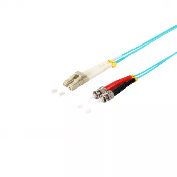 SHIVERPEAKS S/CONN maximum connectivity LC/ST Duplex Multimode OM3 50/125µm kuitu-patchkaapeli, aqua, 5m (77945/3)