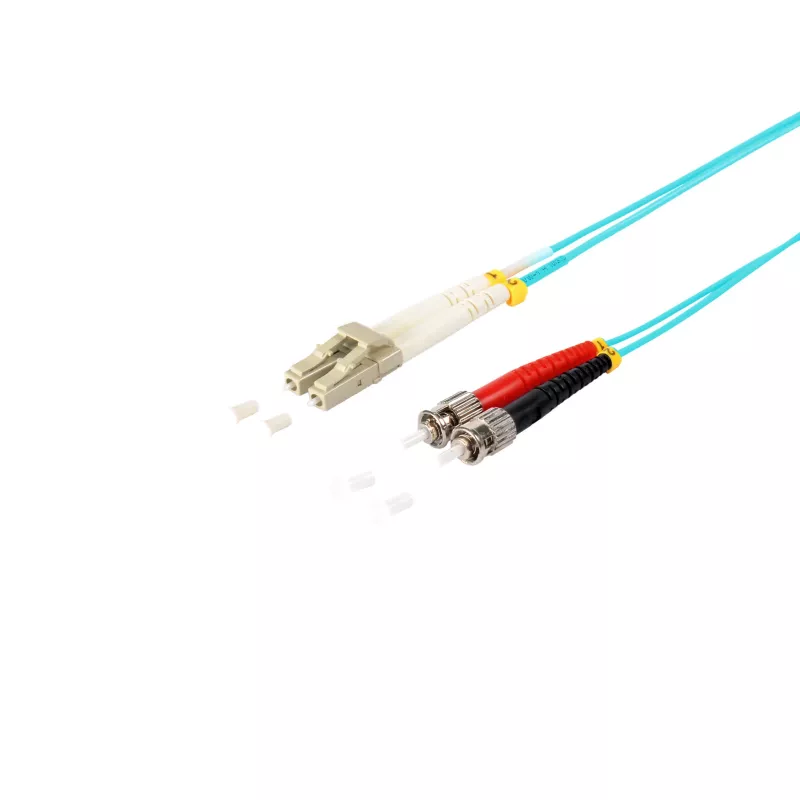 SHIVERPEAKS S/CONN maximum connectivity LC/ST Duplex Multimode OM3 50/125µm kuitu-patchkaapeli, aqua, 5m (77945/3)