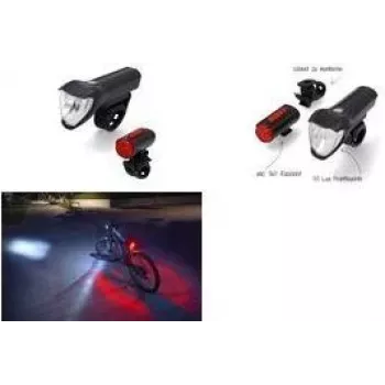 FISCHER polkupyörän LED-valosarja TWIN, 50/25/15 luksia etuvalo, USB-ladattava, StVZO-hyväksytty 50428