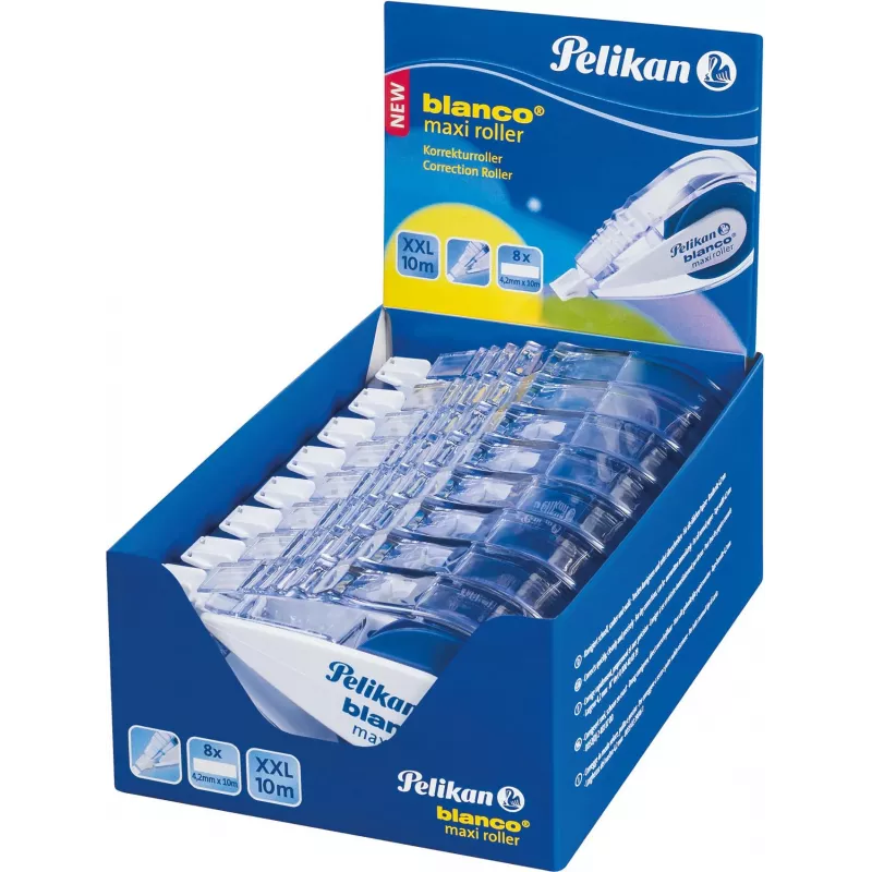 Pelikan blanco Maxi korjausrulla, 4,2 mm x 10 m, liuotteeton, valkoinen 340315