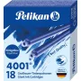 Pelikan 4001 GTP/18 kuningsininen vakiomustepatruuna suurkapasiteetti, 18 kpl:n pakkaus 300735