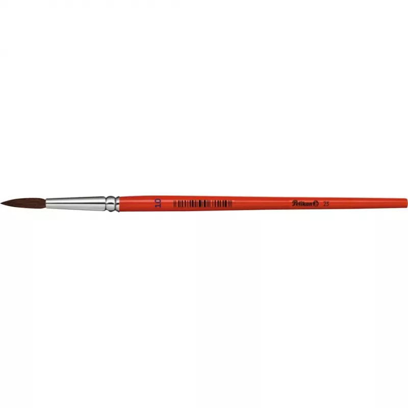 Pelikan Sorte 23 pyöreä sivellin koko 10, poninharjas, oranssi lakattu puuvarsi 711077