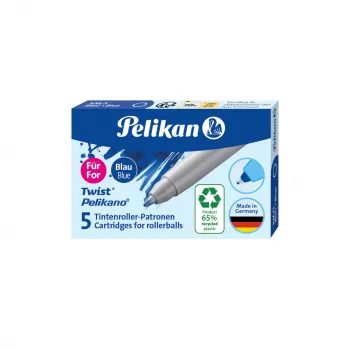 Pelikan Eco kuulakärkikynän täyttöpatruuna Pelikano/Twist-malleihin, kuningsininen, 65% kierrätettyä muovia, 1 kpl 300010004