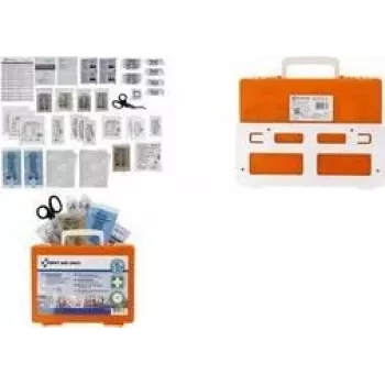 FIRST AID ONLY DIN 13157 ensiapulaukku, oranssi, IP54, ABS, seinäkiinnitys P-51002 00