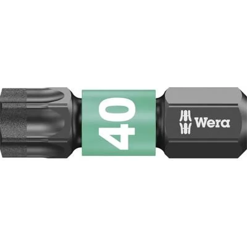 Wera Impaktor Torx T40 1/4 tuuman kuusio ruuvauskärki 25mm timanttipinnoitettu 05057627001
