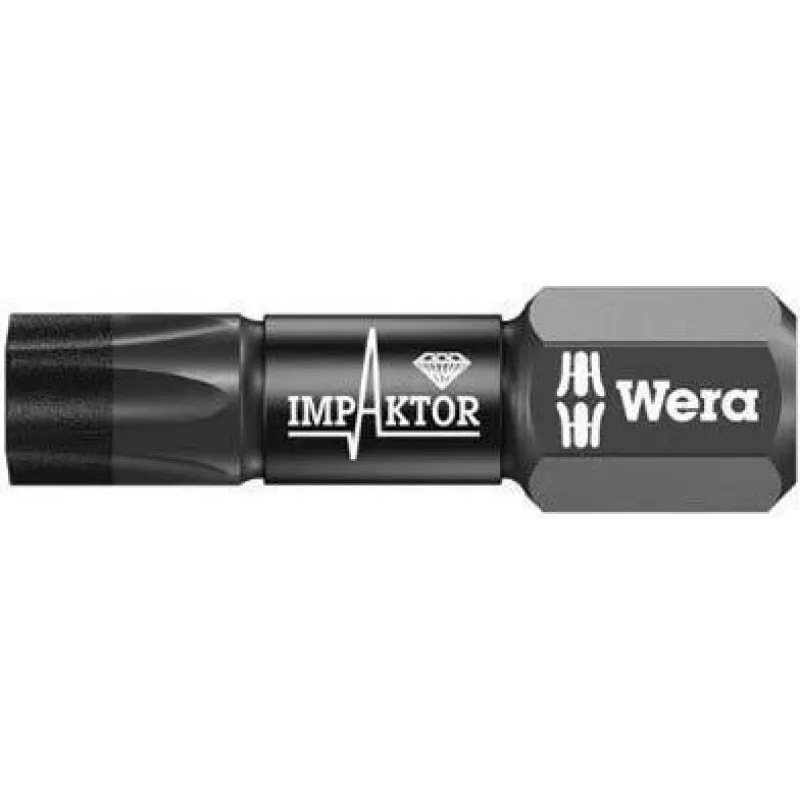 Wera Impaktor Torx T40 1/4 tuuman kuusio ruuvauskärki 25mm timanttipinnoitettu 05057627001