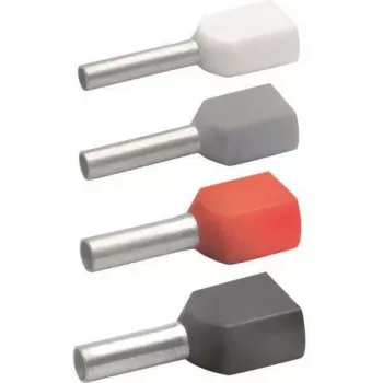 Klauke 87313 kaksoisjohdinpää 2 x 0,75 mm² harmaa