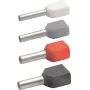 Klauke 87313 kaksoisjohdinpää 2 x 0,75 mm² harmaa
