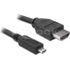 DeLOCK HDMI–Micro-HDMI-kaapeli 2 m, 32 AWG, High Speed Ethernetillä, 4K 82664
