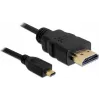 DeLOCK HDMI–Micro-HDMI-kaapeli 2 m, 32 AWG, High Speed Ethernetillä, 4K 82664