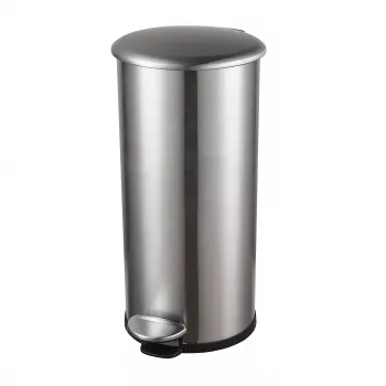 HELIT the zinc poljettava jäteastia 12 L hopea ruostumaton teräs pyöreä Soft-Close H2406500