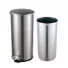 HELIT the zinc poljettava jäteastia 12 L hopea ruostumaton teräs pyöreä Soft-Close H2406500