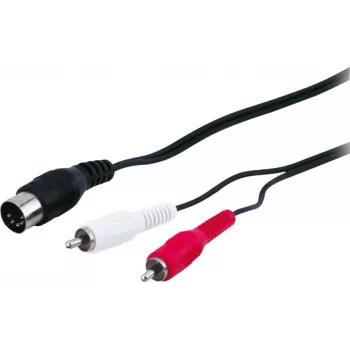 Wentronic AVK 114-150 1,5m 5-pin DIN – 2x RCA pistoke audiokaapeli - musta 50014