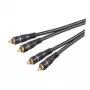 Wentronic AVK 132-1000 10 m RCA audiokaapeli, 2x RCA pistoke – 2x RCA pistoke, musta 50434