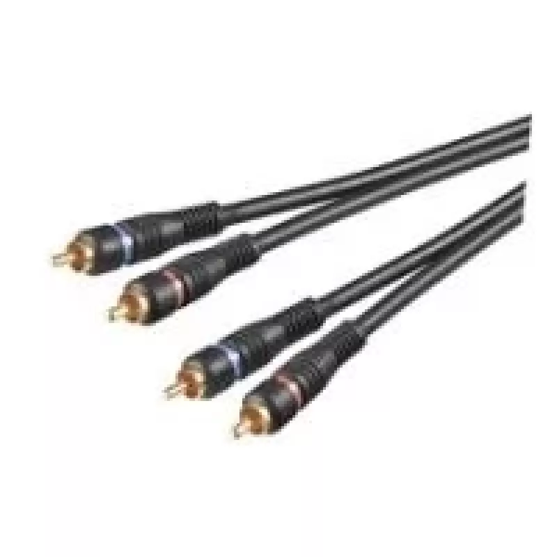 Wentronic AVK 132-1000 10 m RCA audiokaapeli, 2x RCA pistoke – 2x RCA pistoke, musta 50434