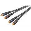 Wentronic AVK 132-1000 10 m RCA audiokaapeli, 2x RCA pistoke – 2x RCA pistoke, musta 50434