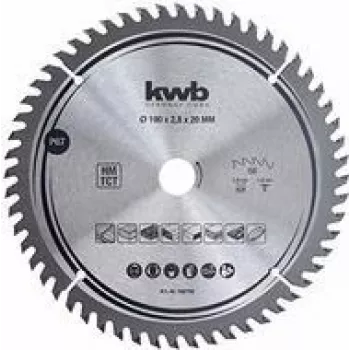 kwb 586768 kovametalliteroitettu pyörösahanterä 190 x 20 mm, 48 hammasta, ATB, puulle