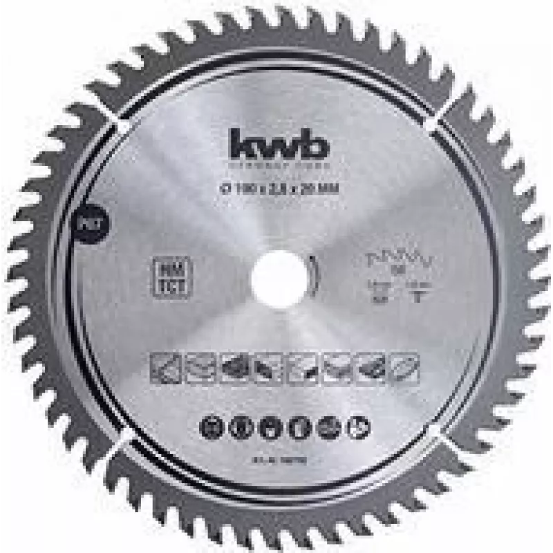 kwb 586768 kovametalliteroitettu pyörösahanterä 190 x 20 mm, 48 hammasta, ATB, puulle