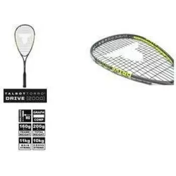 TALBOT torro Drive 2000 squashmaila, musta/keltainen, Allround-Plus Balanced 251002