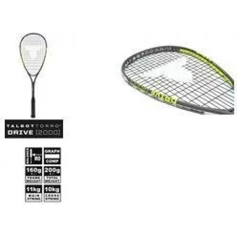 TALBOT torro Drive 2000 squashmaila, musta/keltainen, Allround-Plus Balanced 251002