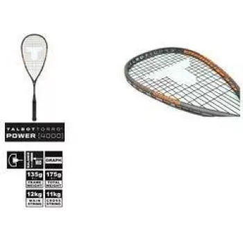 TALBOT TORRO Power 4000 squashmaila, musta/oranssi, tasapainoinen offensiivinen, Y-rakenne 251004