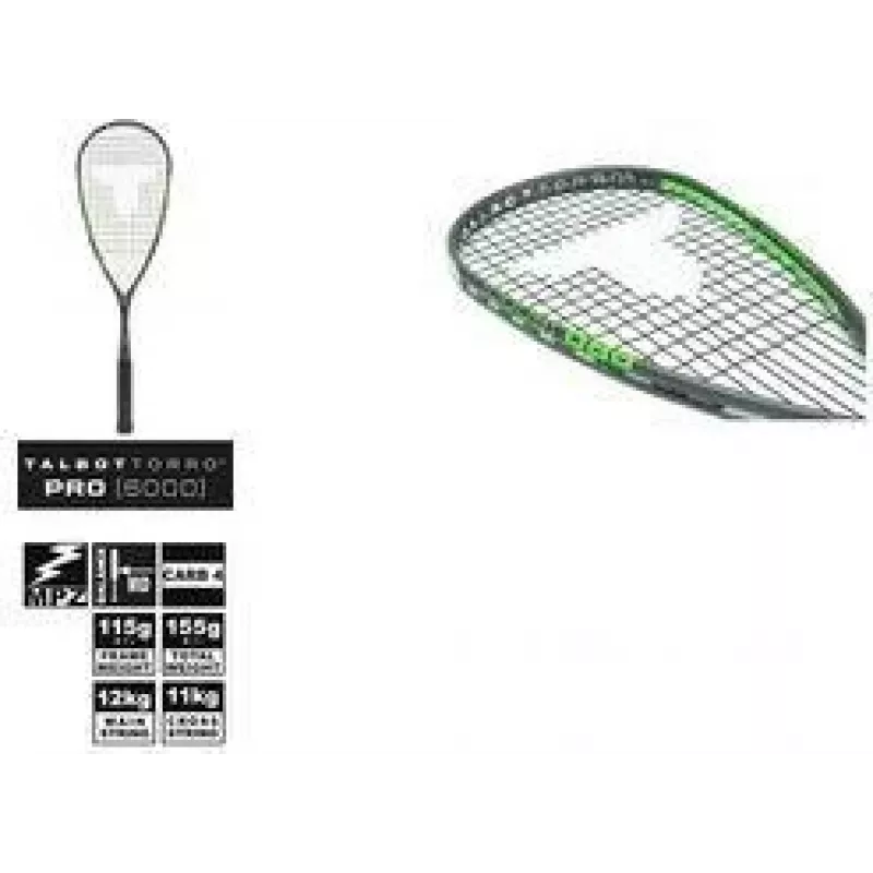 TALBOT TORRO squashmaila Pro 6000, musta/vihreä, offensiivinen, Y-rakenne, 1 kpl (251006)