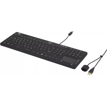 Renkforce IP68 teollisuus-USB-näppäimistö kosketuspinnalla, musta (iM-IKB110-BK)