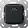 Gira System 55 HDMI-asennusmoduuli, 1-osainen, HDMI Type-A liitäntä-liitäntä, musta 566910