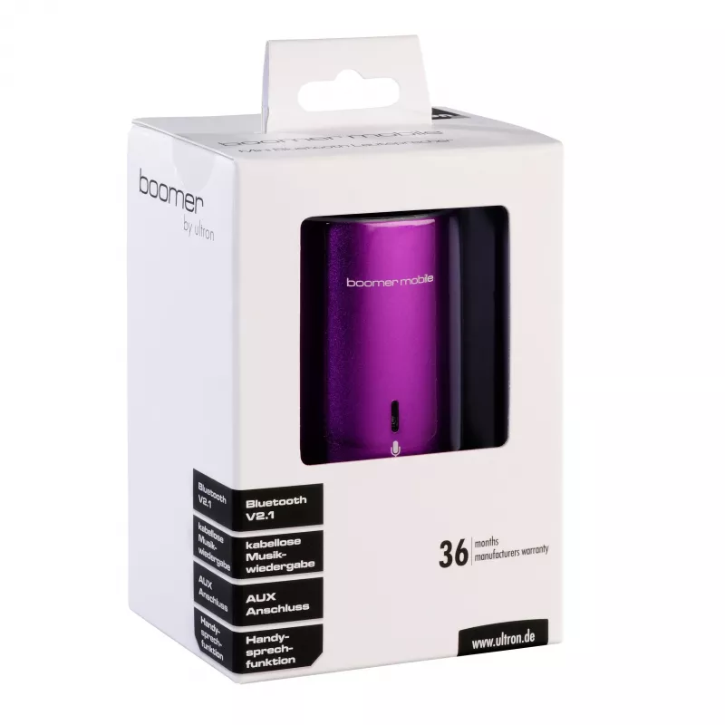 Ultron Boomer Mobile kannettava Bluetooth-kaiutin pinkki 112572