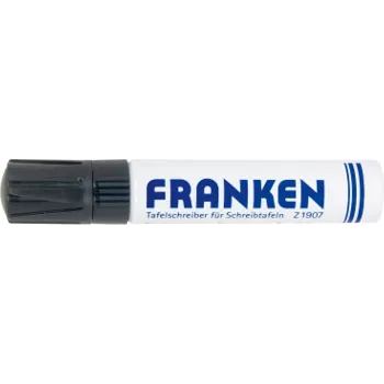 FRANKEN JumboMarker valkotaulutussi, kiilakärki 4-12 mm, musta, täytettävä, kuivapyyhittävä, hajuton, 1 kpl (Z1910 10)
