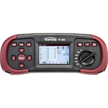 Testboy TV 456 asennustesteri EVSE-adapterilla DIN VDE 0100-600